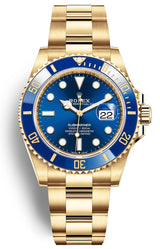 Rolex Submariner 41mm Yellow Gold Blue Dial Blue Bezel - 126618LB - New 2025