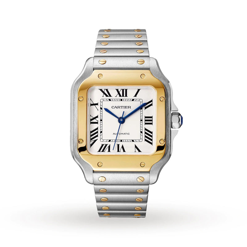 Cartier Santos Large Stainless Steel & Yellow Gold W2SA0009