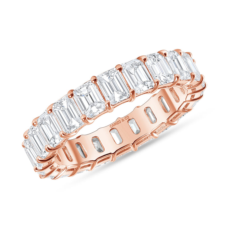 Emerald Cut Lab Grown Diamond - Full Eternity Band