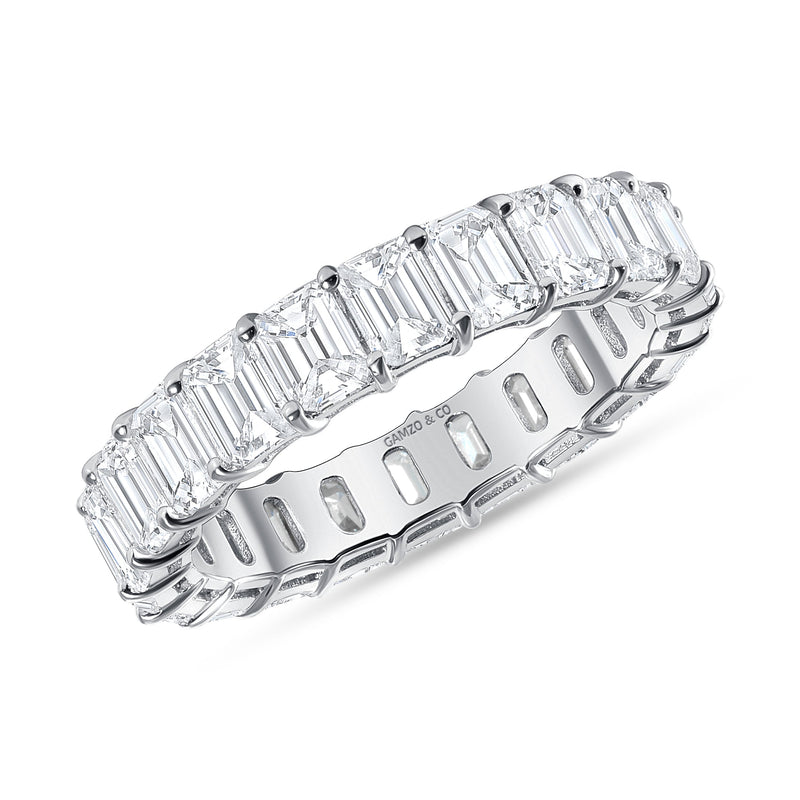 Emerald Cut Lab Grown Diamond - Full Eternity Band