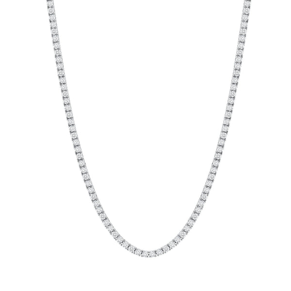 10 Carat Diamond Tennis Necklace - Round Diamonds