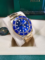 Rolex Submariner 41mm Yellow Gold Blue Dial Blue Bezel - 126618LB - New 2025