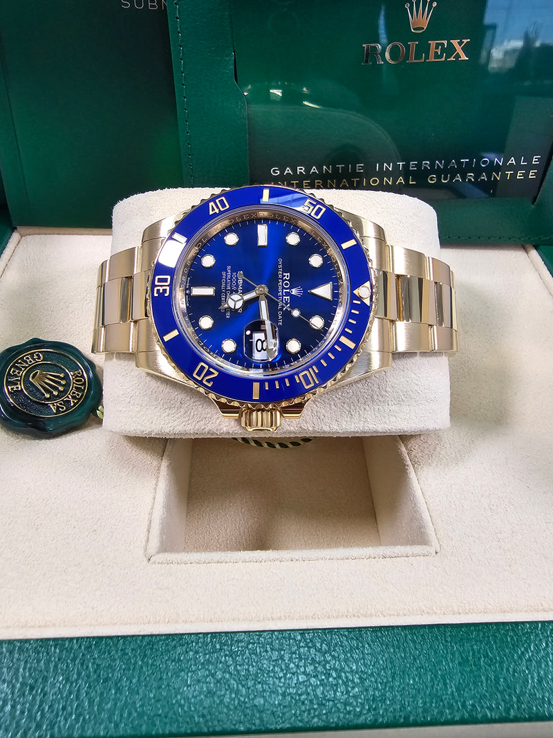 Rolex Submariner 41mm Yellow Gold Blue Dial Blue Bezel - 126618LB - New 2025
