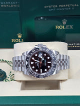 Rolex GMT-Master II 40mm Black Dial Black Bezel Jubilee "Bruce Wayne" - 126710GRNR - New 2024