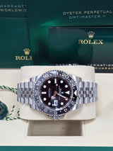 Rolex GMT-Master II 40mm Black Dial Black Bezel Jubilee "Bruce Wayne" - 126710GRNR - New 2024