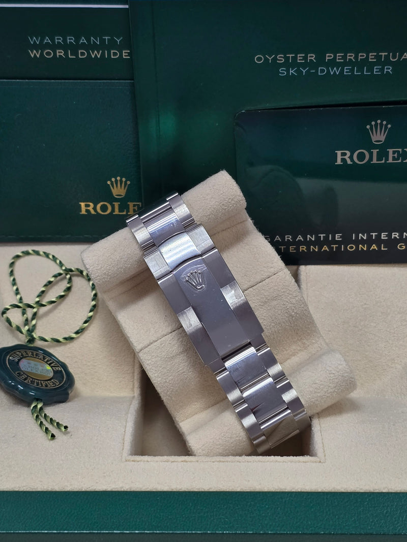 Rolex Sky-Dweller 42mm Stainless Steel Green Dial Oyster - 336934 - Brand New 2024