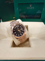 Rolex Day-Date "President" 40mm Everose Eisenkiesel Diamond Baguette Dial - 228235 - New 2025