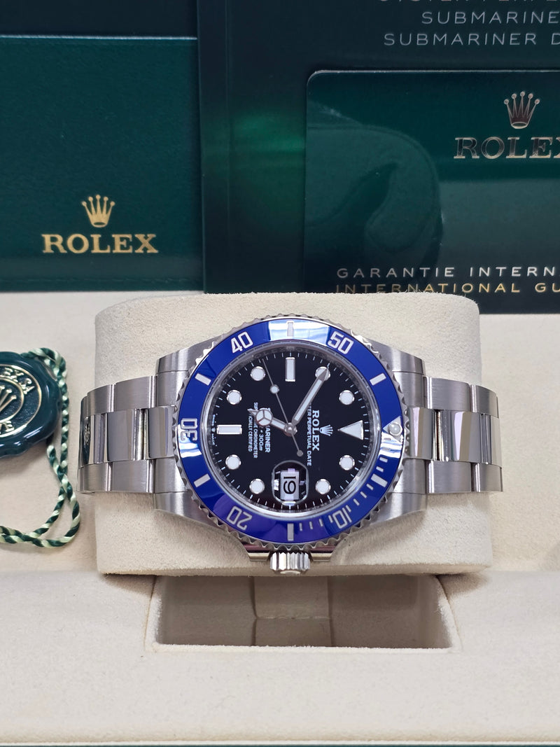 Rolex Submariner 41mm White Gold Black Dial Blue Bezel "Cookie Monster" - 126619LB - New 2025