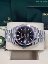 Rolex Datejust 41mm Smooth Bezel Black Index Dial Jubilee - 126300 - New 2024