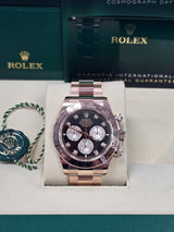 Rolex Cosmograph Daytona 40mm Everose Gold Black Diamond Dial - 126505 - New 2024