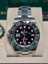 Rolex GMT-Master II 40mm Left-Handed Black Dial Green/Black Bezel Oyster "Lefty Sprite" - 126720VTNR - Brand New 2024