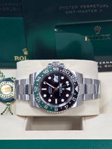 Rolex GMT-Master II 40mm Left-Handed Black Dial Green/Black Bezel Oyster "Lefty Sprite" - 126720VTNR - New 2025