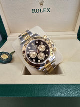 Rolex Cosmograph Daytona 40mm Two-Tone Yellow Gold Black Diamond Dial - 126503 - Brand New 2024