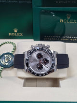 Rolex Cosmograph Daytona 40mm White Gold Grey "Ghost" Dial Oysterflex - 126519LN - New 2024