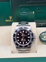 Rolex Submariner 41mm No Date Stainless Steel Black Dial Black Bezel  - 124060  - New 2025