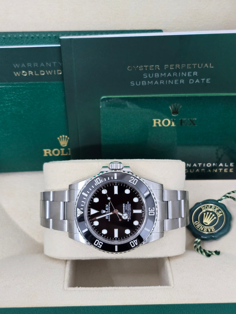 Rolex Submariner 41mm No Date Stainless Steel Black Dial Black Bezel  - 124060  - New 2025