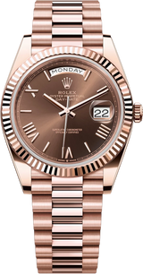 Rolex Day-Date "President" 40mm Everose Gold Chocolate Roman Dial - 228235 - Brand New 2024