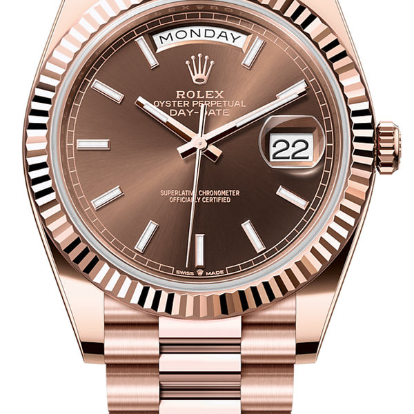 Rolex day 2025 date chocolate dial