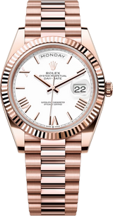 Rolex Day-Date "President" 40mm Everose Gold White Roman Dial - 228235 - New 2024