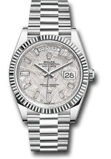 Rolex Day-Date "President" 40mm Platinum Meteorite Diamond Baguette Dial - 228236 - New 2024