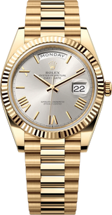 Rolex Day-Date "President" 40mm Yellow Gold Silver Roman Dial - 228238 - New 2025