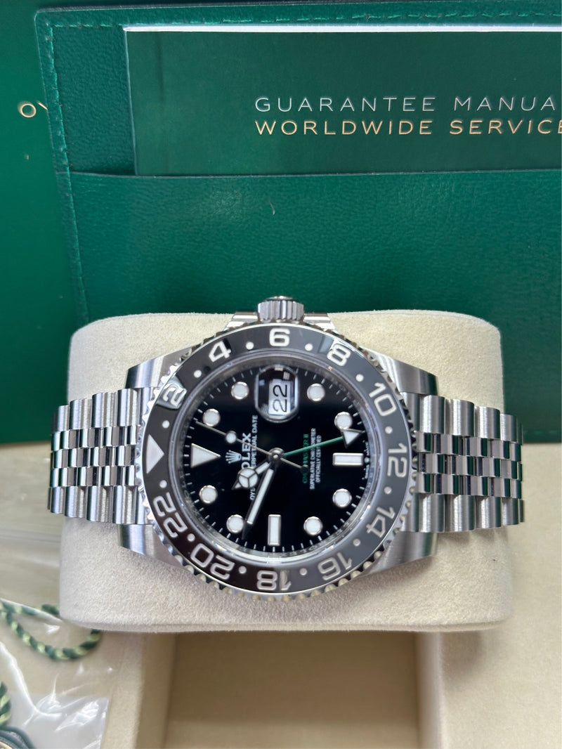 Rolex GMT-Master II 40mm Black Dial Black Bezel Jubilee "Bruce Wayne" - 126710GRNR - New 2025