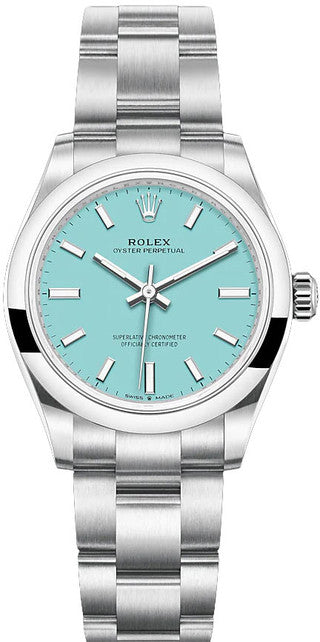 Rolex Oyster Perpetual 31mm Turquoise Blue Dial - 277200 - Brand New 2024