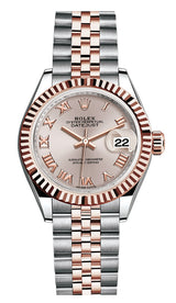 Rolex Lady Datejust 28mm Two-Tone Everose Rose Roman Dial Jubilee - 279171 - New 2024