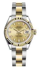 Rolex Lady Datejust 28mm Champagne Diamond Dial Two-Tone Oyster - 279173 - Brand New 2023