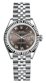 Rolex Lady Datejust 28mm Dark Grey Roman Dial Jubilee - 279174 - New 2024