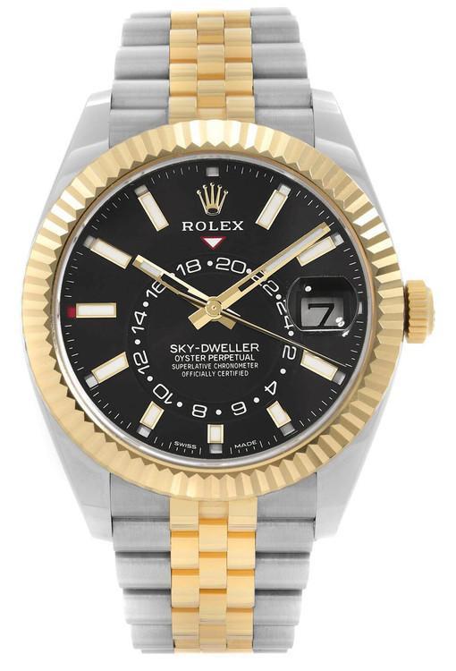 Rolex Sky-Dweller Two-tone 42mm Black Dial Jubilee - 326933 - 2023