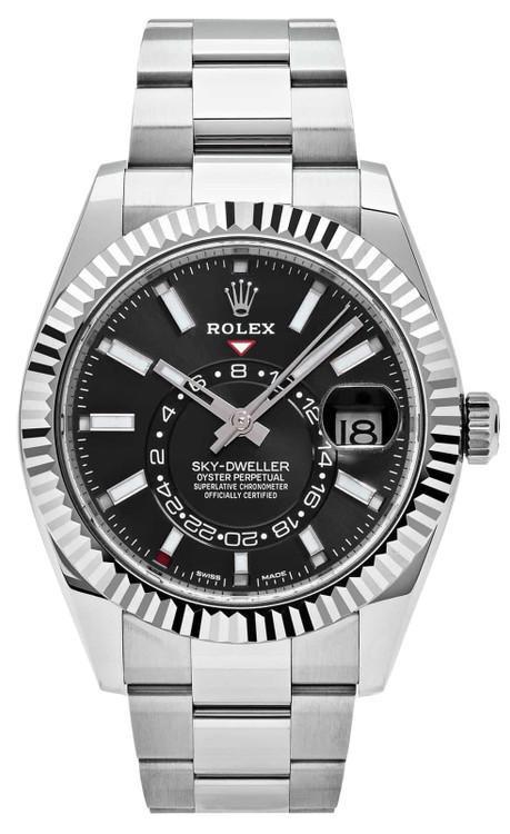 Rolex Sky-Dweller Stainless Steel Black Dial Oyster - 326934