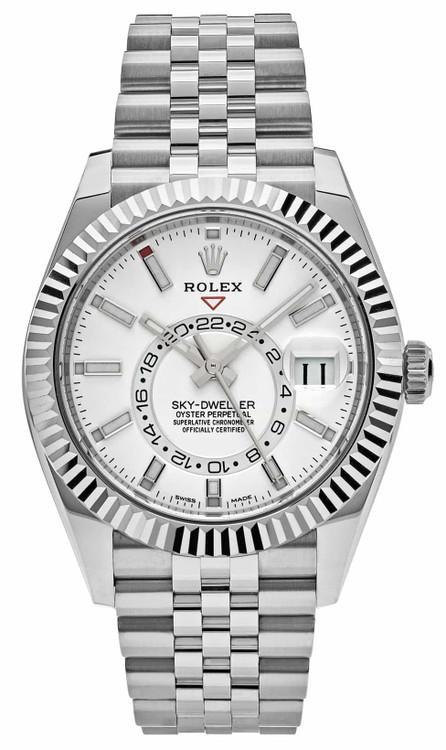 Rolex Sky-Dweller Stainless Steel White Dial Jubilee - 326934