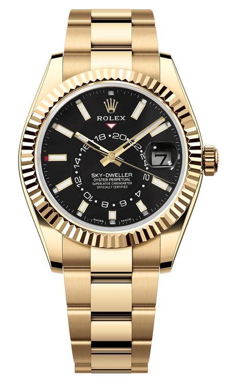 Rolex Sky-Dweller Yellow Gold 42mm Black Dial - 326938