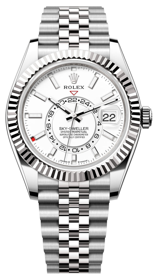 Rolex Sky-Dweller 42mm Stainless Steel White Dial Jubilee - 336934 - Brand New 2024