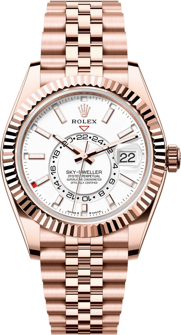 Rolex Sky-Dweller 42mm Rose Gold White Dial Jubilee - 336935 - New 2025