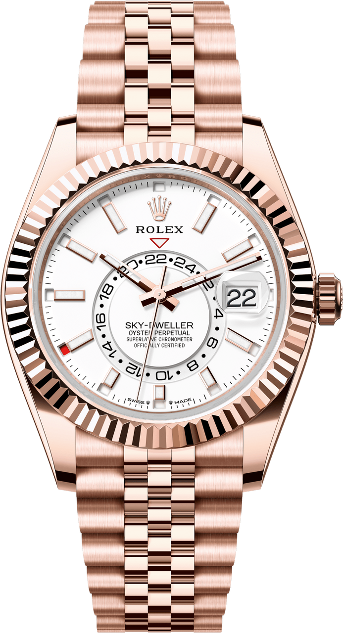 Rolex Sky-Dweller 42mm Rose Gold White Dial Jubilee - 336935 - New 2025