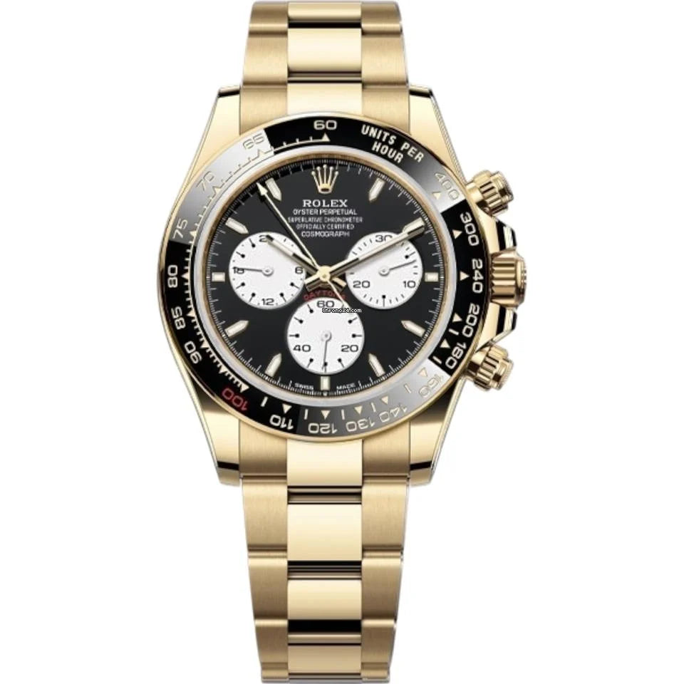 Rolex Cosmograph Daytona 40mm Special Edition "Le Mans" Yellow Gold Ceramic Black Bezel Black Dial - 126528LN - New 2025