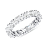 White Gold Asscher Cut Diamond Eternity Band