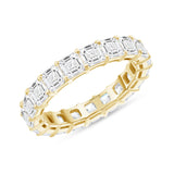 Gold Asscher Cut Diamond Eternity Band