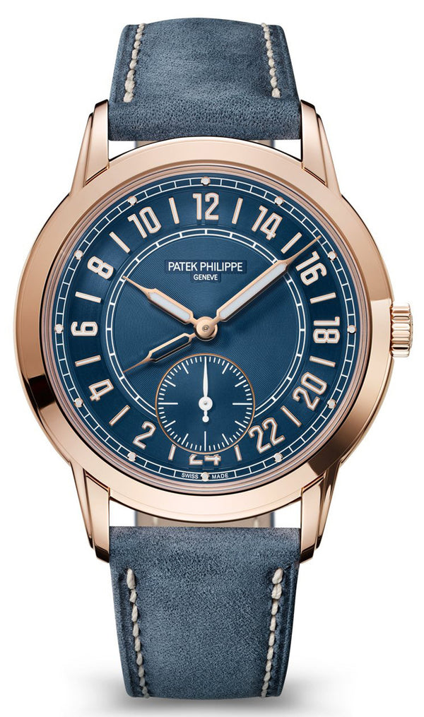 Patek Philippe Complications Travel Time Rose Gold Blue Dial 5224R-001 - New 2024