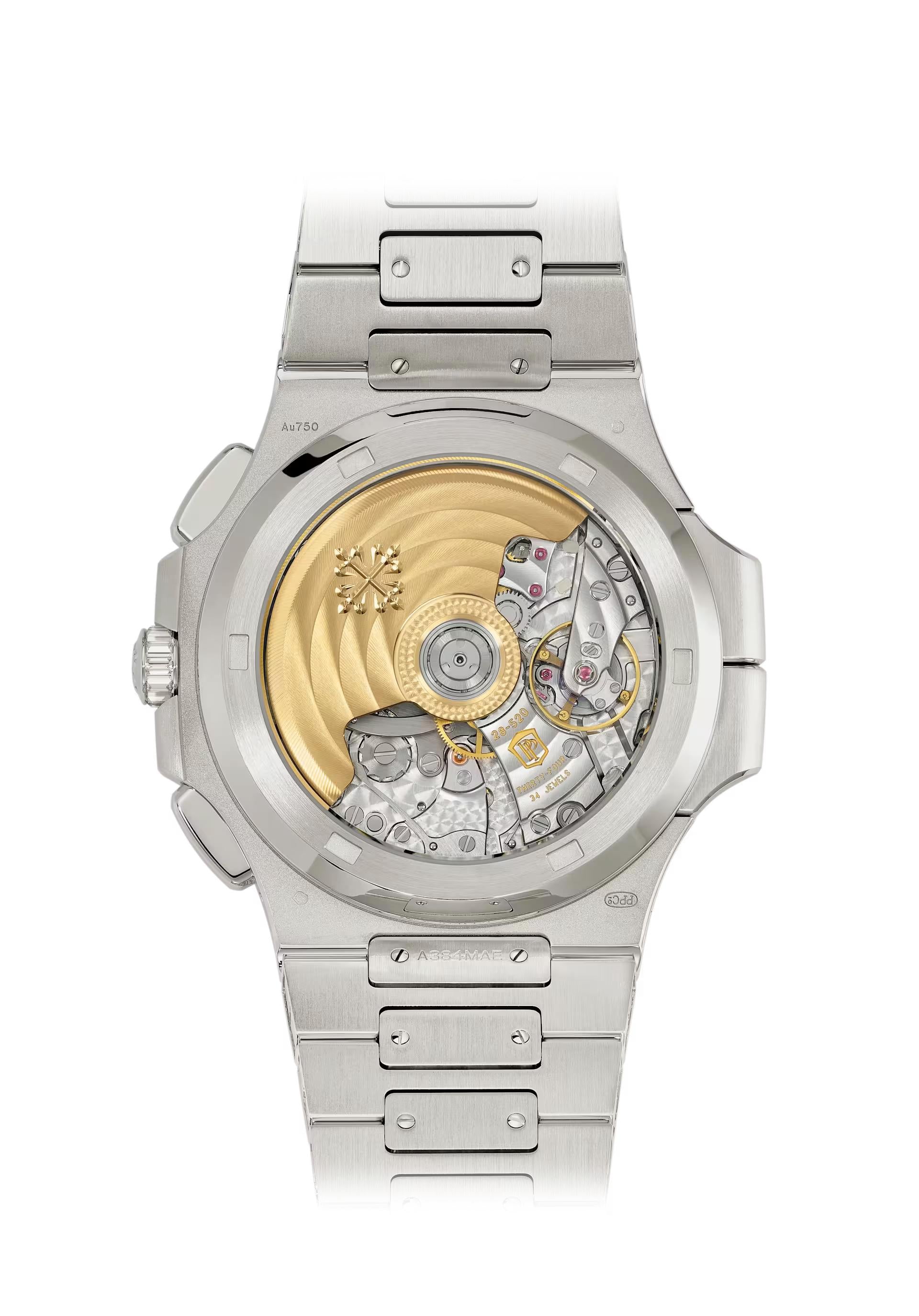 Patek Philippe Nautilus Chronograph Travel Time 40.5mm White Gold Diamond Set