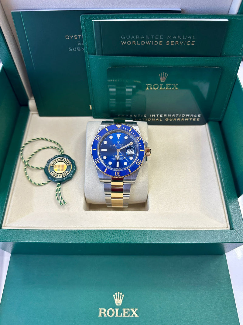 Rolex Submariner 41mm Two-Tone Yellow Gold Blue Dial Blue Bezel "Bluesy" - 126613LB - New 2025
