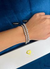 Lab Grown Diamond Tennis Bracelet - Illusion Setting Round Cut