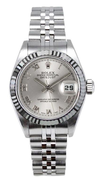 Rolex Women's Datejust Stainless Steel 26mm Silver Roman Dial