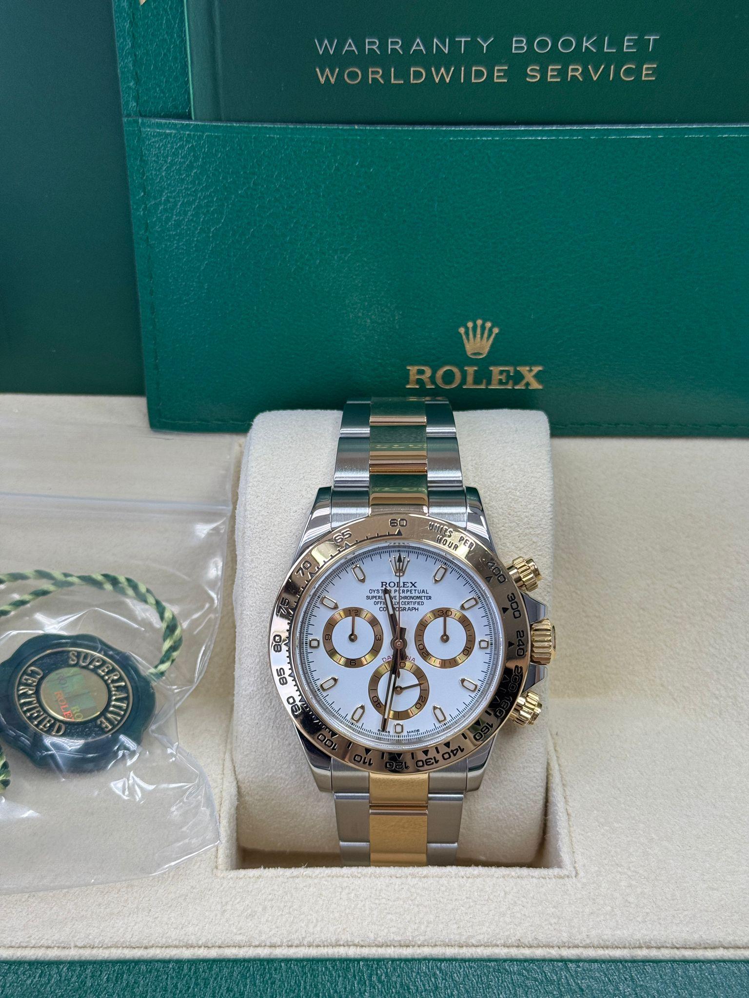 Rolex Cosmograph Daytona 40mm Two-Tone Yellow Gold White Dial 126503 – New 2025