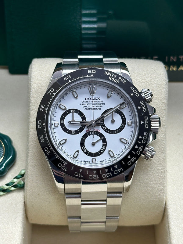 Rolex Cosmograph Daytona 40mm Ceramic Bezel White "Panda" Dial - 126500LN - New 2025