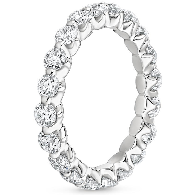 Round Cut Lab Grown Diamond Full Eternity Band - Floating Setting