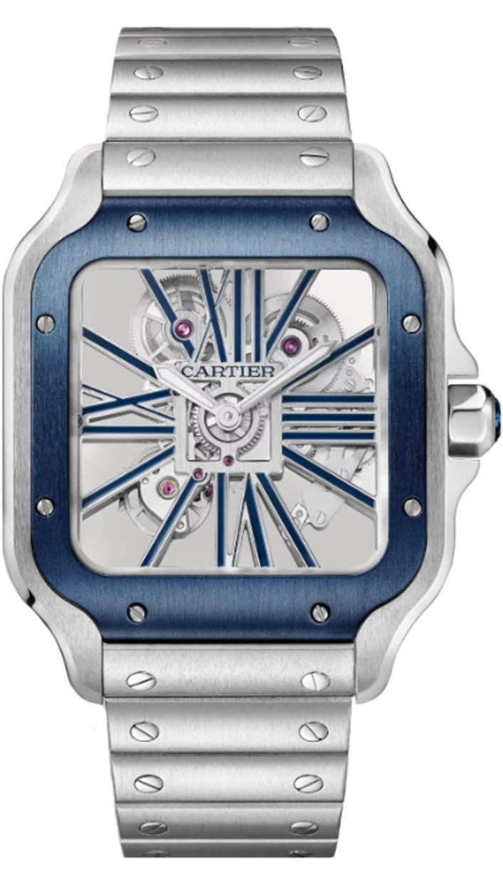Cartier Santos Large Sapphire Skeleton Dial - WHSA0026 - New 2025