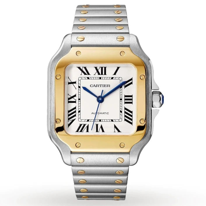 Cartier Santos Large Stainless Steel & Yellow Gold W2SA0009